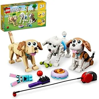 LEGO Creator 3in1 Adorable Dogs 31137 Building Blocks Toy Set; Toys for Boys, Girls, and Kids (475 Pieces)