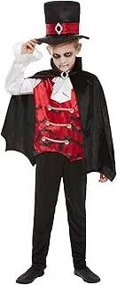 Smiffys Vampire Costume, Black with Top, Cape & Hat, Halloween Child Fancy Dress, Vampire Dress Up Costumes