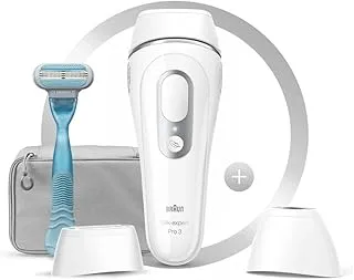 Braun IPL Silk-expert PL 3121, hair removal system for use on body and face, 300,000 flashes with 3 extras : Precision head, Venus razor and premium bag