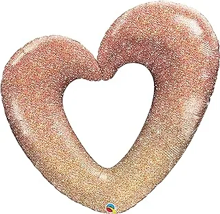 Qualatex Rose Gold Glitter Ombre Heart 42