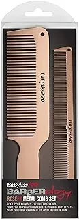 BaBylissPRO Barberology ROSEFX Metal Comb 2-Pack