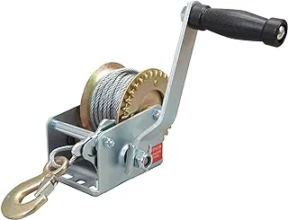 BIG RED ATRT1061CR Torin 600lbs Capacity Manual Hand Crank Winch with 26.3FT Steel Cable