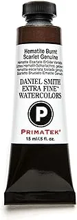 Daniel Smith Extra Fine Watercolor 15ml Paint Tube, Hematite Burnt Scarlet Genuine (284600158)