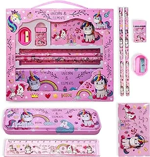 FunBlast Unicorn Stationary Kit for Girls Pencil Pen Book Eraser Sharpener - Stationary Kit Set for Girls/Birthday Gift (Multicolor)