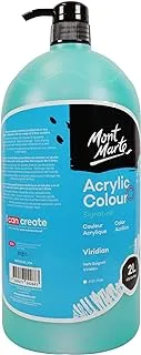 Mont Marte Acrylic Color Paint in Pump Bottle 2 Litre, Viridian