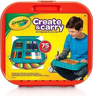 Crayola Create 'N Carry Art Set, 75 Pieces, Art Gift for Kids, Ages 5 & Up