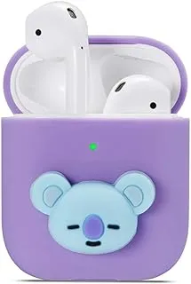 حافظة سماعة أذن لاسلكية بلوتوث من السيليكون من COOLBABY قطعة واحدة BTS kakao friends لغطاء حماية AirPods