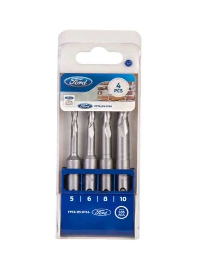 Ford 4-Piece SDS-Plus Concrete Drill Set Silver 110mm