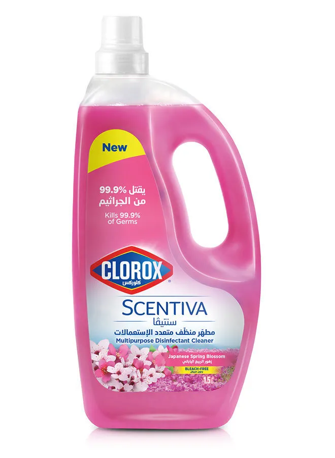 Clorox Multi-Purpose Disinfecting Floor Cleaner Japenese Spring Blossom Scent pink 1.5Liters