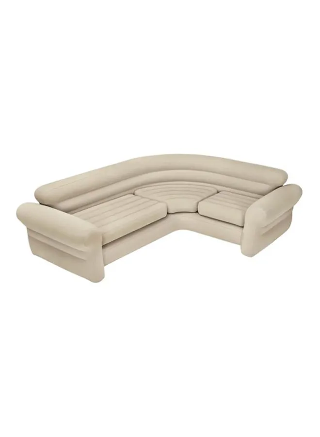 INTEX Inflatable Air Corner Sofa Beige 257x203x76cm