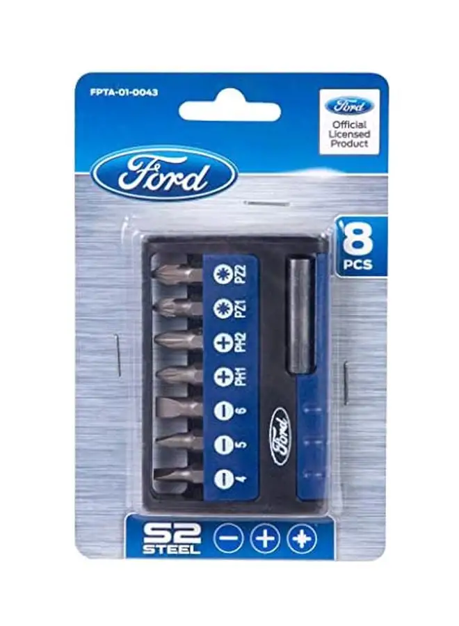 Ford 8-Piece Screwdriving Bits Set Grey 25mm