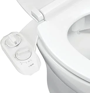 LUXE Bidet NEO 185 Plus - Only Patented Bidet Attachment for Toilet Seat, Innovative Hinges to Clean, Slide-in Easy Install, Advanced 360° Self-Clean, Dual Nozzles, Feminine & Rear Wash (White)