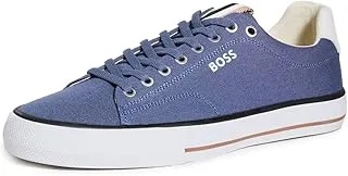 BOSS Men's Canvas Mini Logo Lace Up Sneaker