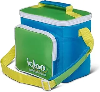 Igloo 90s Retro Collection Square Lunch Box Cooler with Front Pocket and Adjustable Strap