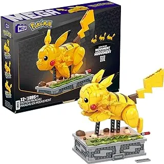 MEGA Pokémon Motion Pikachu Building Brick Set with Mechanized Motion (1095 Pieces)