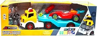 D-Power DIY Smart Wheels Race Car with Truck for Kids | Car Building Toy Kit | 2 in 1 Combo, Scale 1:24