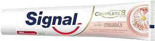 SIGNAL Complete 8 Nature Elements Toothpaste, for complete protection, Pink Salt & Chamomile, with Zinc for natural antibacterial protection, 75ml