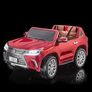 Dorsa Licensed Lexus Lx570 Kid'S Ride On Car, Red, LX570