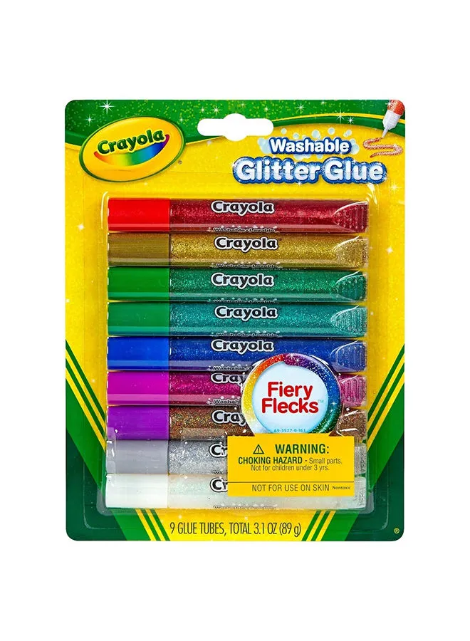 Crayola 9-Piece Glitter Glue Set 69-3527