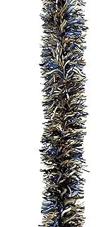 Christmas Tinsel Gold & Blue 200cmx10cm