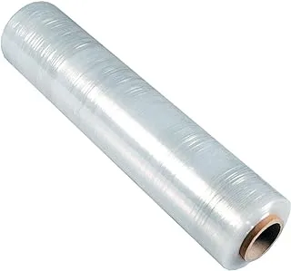 ECVV Stretch Film Roll/Wrap for Packaging, Industrial Heavy Duty Pallet Wrapping Film - Clear (2 Kg x 300g Core)