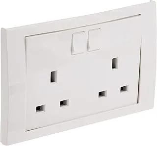 Schneider Electric KB25 Vivace White - مقبس مزدوج - 13 أمبير - 230 فولت - 1 جانغ - أبيض