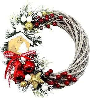 Christmas Rattan Wreath 30cm