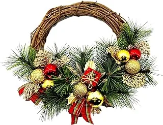 Christmas Rattan Wreath 25cm