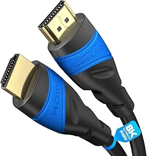 كابل KabelDirekt 4K HDMI 0.5 متر 4 ك عند 120 هرتز، 4 ك عند 60 هرتز تجربة الدقة الرائعة مع الإيثرنت، متوافق مع HDMI 2.0/1.4، Blu ray/PS4/PS5/Xbox Series X/Switch، أسود، 156، 0,5 م