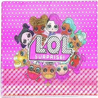 Italo Colourful Birthday Party Decoration Printed Napkins, Pink