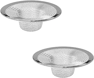 Shower Hair Drain Catcher, Stainless Steel Hair Catcher for Sink Bathroom Tub Drain Hair Catcher 2 Pcs by Lechay (3.54 inch 2pcs)