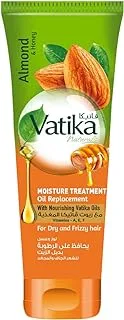 Vatika Naturals Moisture Treatment Oil Replacement Hair Cream - 300ml | Non-Sticky & Non-Greasy Leave-In Conditioner | For Dry & Rough Hair | Almond, Honey & Vitamins A,E,F