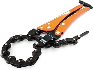 Grip-On 186-12 12-Inch Chain Pipe Cutter Locking Pliers, Heavy Duty in Orange Epoxy