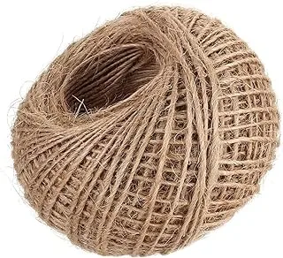 ECVV Jute Twine String 2mm, 100M Natural Jute Rope, 2Ply Durable Jute Twine Heavy Duty For Crafts, Gift Wrapping, Gardening, Packing, Picture Display, Wedding, Christmas Decoration, Ornament