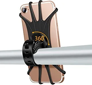 ECVV Bike Phone Mount, 360 DEGREE Rotation Motorcycle Bicycle Handlebar Cradle, Samsung Galaxy S10+, S10, S10e/S9/S8, XiaoMi, Huawei, LG, Black,