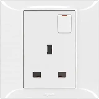 Legrand Single Pole Switched Socket, 617641, Belanko S, 1 Gang, 13A, 250V