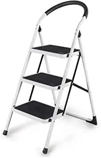 ECVV 3Step Folding Steps Ladder Domestic Light Stepladder Household Combination Multi-function Ladders Indoor Outdoor Home (3 Step)