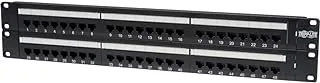 لوحة التصحيح Tripp Lite ذات 48 منفذ 2U Rackmount Cat6 110 568B، RJ45 Ethernet(N252-048)