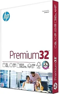 HP Papers HP Papers | 8.5 x 11 Paper | Premium 32 lb | 1 Ream - 250 Sheets | 100 Bright | Made in USA - FSC Certified | 113500R