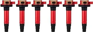 82576 MSD Ignition Coil - Ford EcoBoost - 3.5L V6-3-Pin Connector - Red - 6-Pack