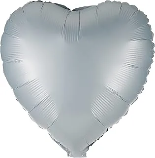 PARTY TIME - 1 Piece Heart Matte White Foil Balloons 18 Inches Heart Shape Mylar Helium Balloons Foil Balloons for Wedding Birthday Party Decorations