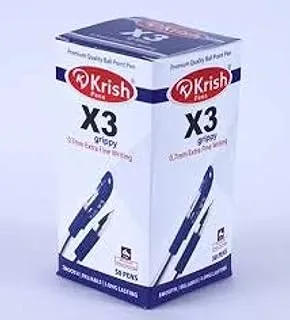 Krish X3 Ball Pen (0.7, Blue)- 50 Pc Box