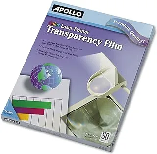 Apollo laser ohp transparency film, 8 1/2 x 11, box of 50