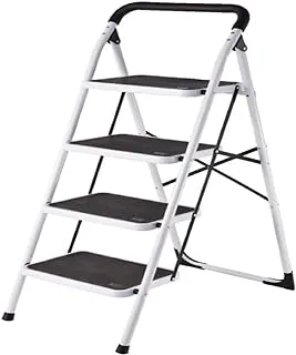 DUKE STEEL LADDER HOUSE HOLD BLACK RUBBER 4 STEPS