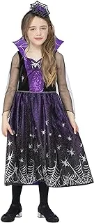 Smiffys 56415S Spiderella Costume, Girls, Purple & Black, S-Age 4-6 Years