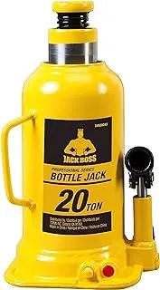 Torin TH92004X JackBoss Hydraulic Welded Bottle Jack: 20 Ton (40,000 lb) Capacity, Yellow