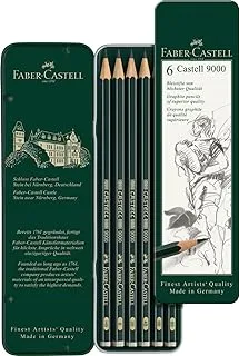 Faber-Castell GRAPHITE CASTELL9000 6CT TIN