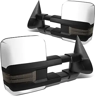 Dna Motoring Twm-030-T999-Ch- Chrome Powered Towing Mirror Heated Led Smoked (99-07 Silverado),Chrome Housing/Smoke Lens