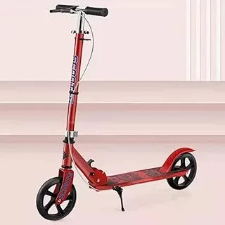 DORSA Foldable Scooter 200MM Big Wheels Kick Scooter, with Disc Brakes, Red, D-M-SM1-RED