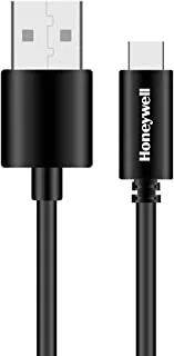 Honeywell Charge And Sync Cable USB To Type C Cable -1.2 Meter-Non Braided (Black)